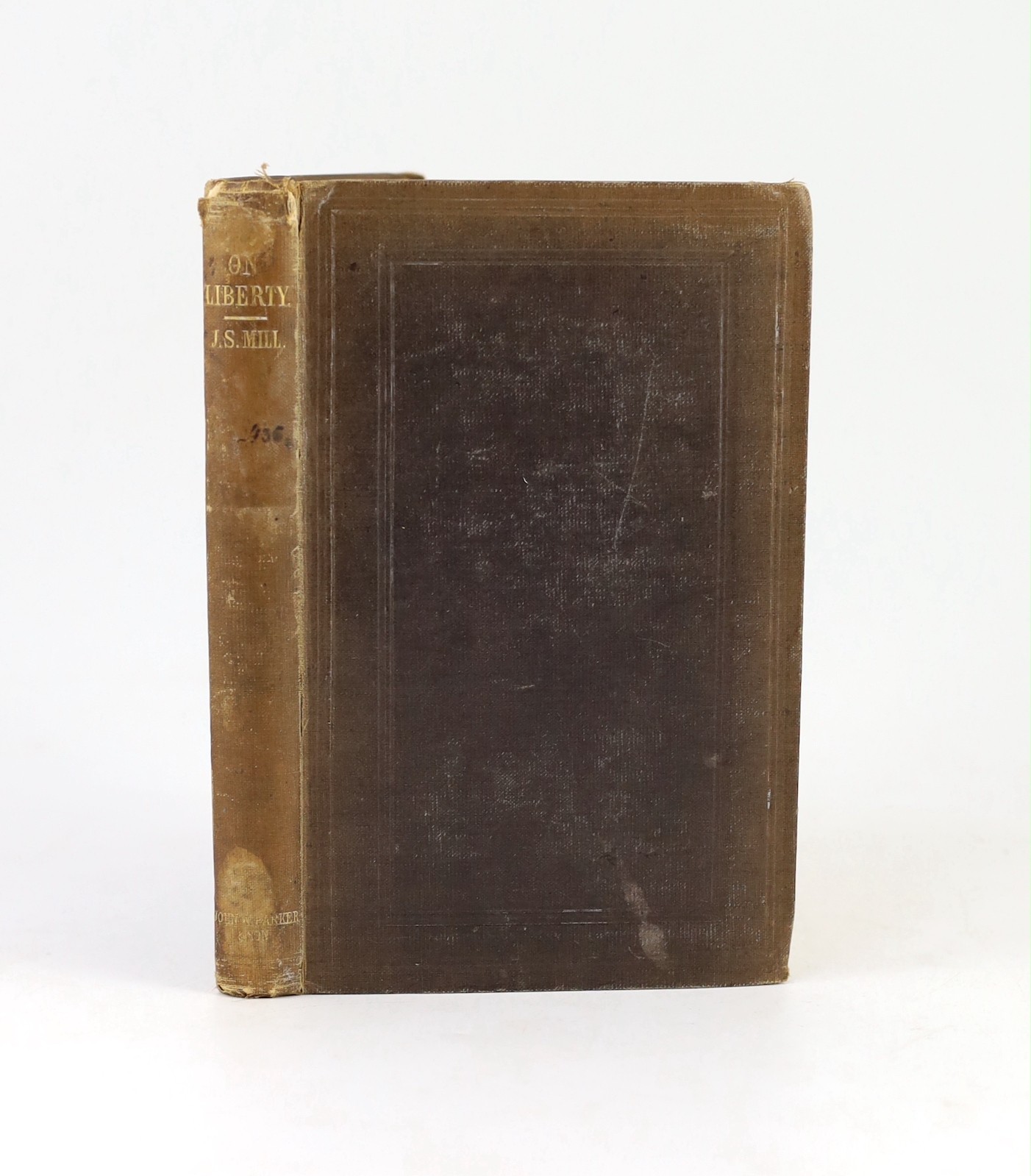 Mill, John Stuart - On Liberty. First Edition. original blind-ruled and gilt decorated cloth. 1859